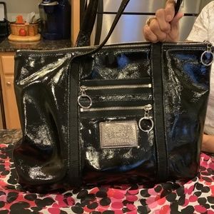 Coach Black Patent Poppy